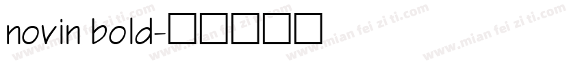 novin bold字体转换